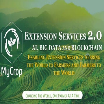 EXTENSION SERVICES 2.0 - AI, BIG DATA AND BLOCKCHAIN | PDF