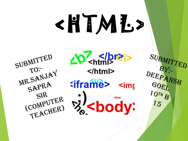 ppt on html And c++ | PPT | Web Design and HTML | Internet