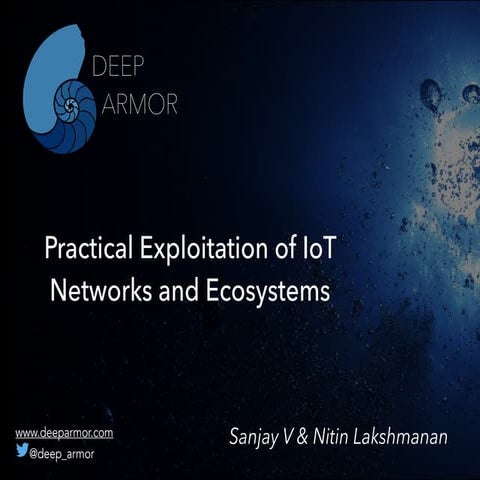 (SACON 2020) Practical Exploitation of IoT Networks and Ecosystems workshop