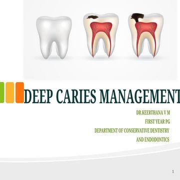 deep cariesmanagement presentation.pg level presentation. | PPTX