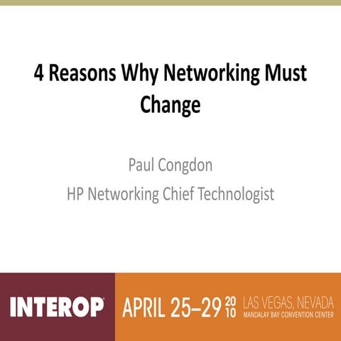 Deep dive 4 reasons why networking must change