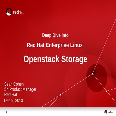 Deep dive into OpenStack storage, Sean Cohen, Red Hat