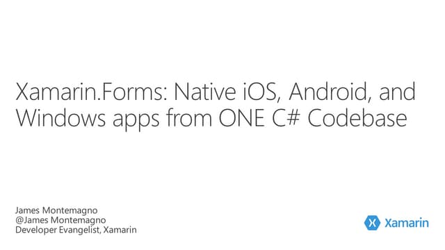 Deep Dive in Xamarin.Forms