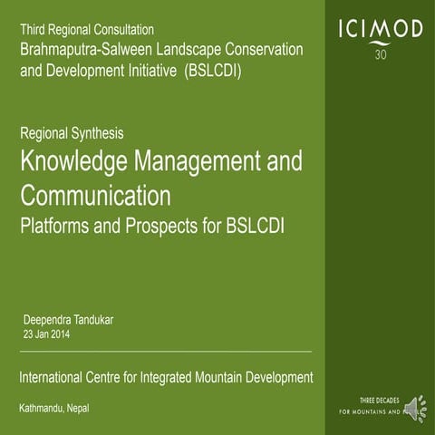 Knowledge Management and Communication Platforms and Prospects for Brahmaput...