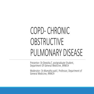 CHRONIC  OBSTRUCTIVE PULMONARY DISEASE