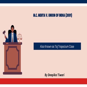 M.C. Mehta vs. Union of India (2001)!!!!