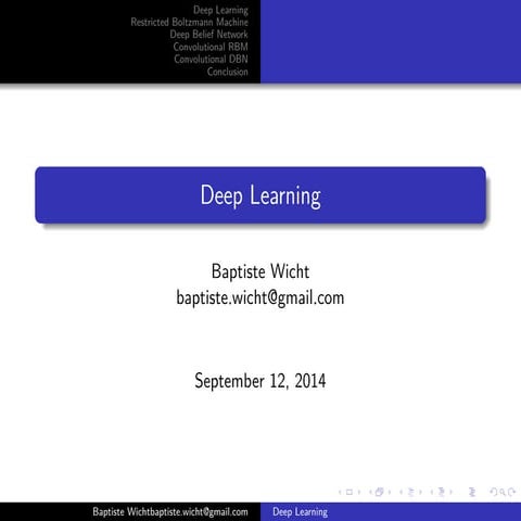 Deep learning presentation