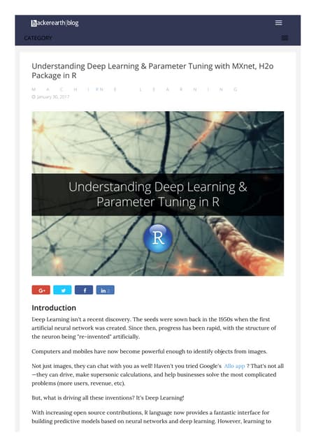 Understanding Deep Learning & Parameter Tuning with MXnet, H2o Package in R