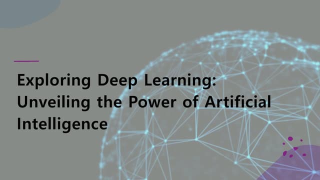 Deep learning intro and examples and types