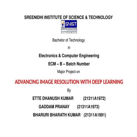 Single Image Super Resolution Overview | PDF