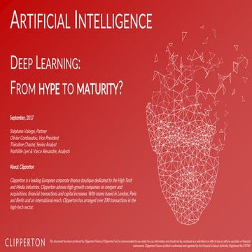 Clipperton - AI - Deep Learning: From Hype to Maturity?