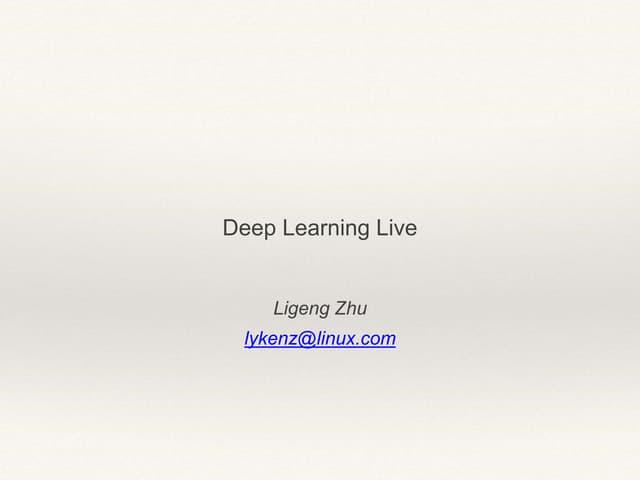 Deep Learning Tutorial 