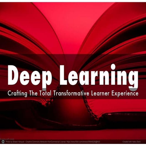 Deep Learning: Crafting The Total Transformative Learner Experience