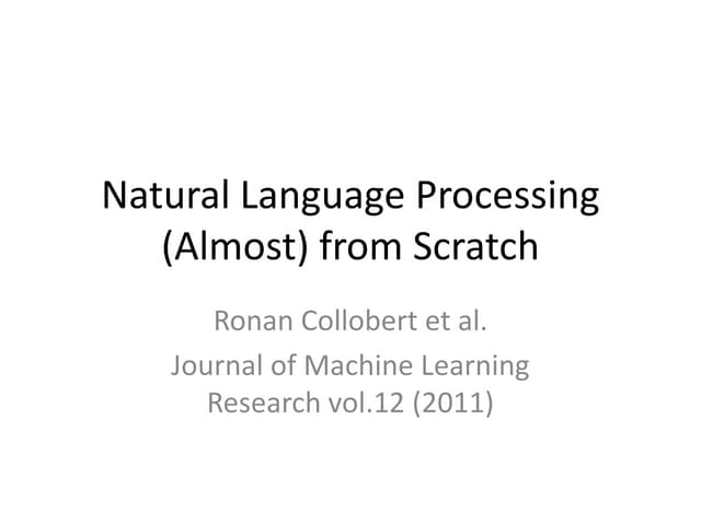 Natural Language Processing (Almost...