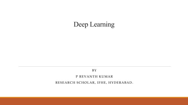 Deep learning algorithms