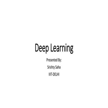 Deep learning and its application