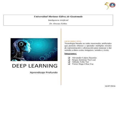 Deep learning aprendizaje profundo | PDF