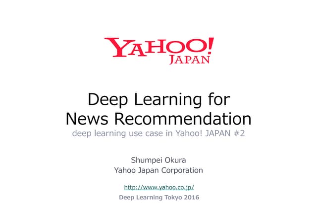 Deep Learning for News Recommendation