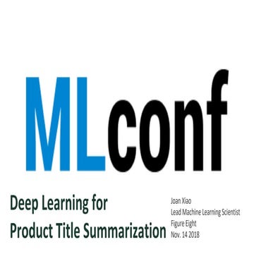 Deep learning for product title summarization