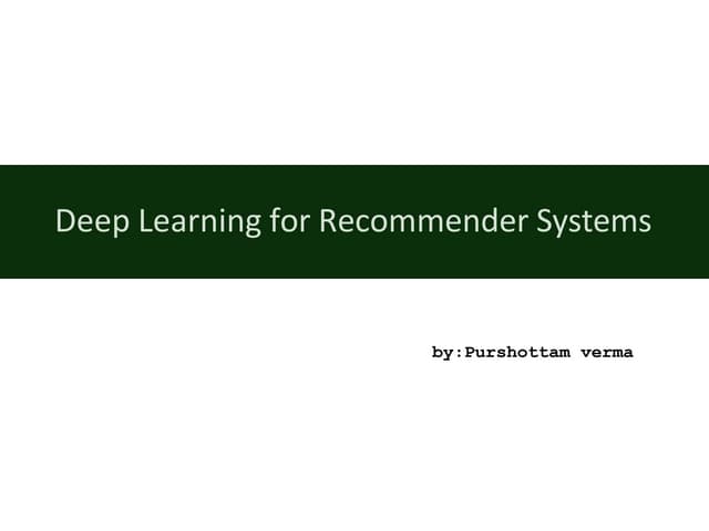 Deep learning in python by purshottam verma