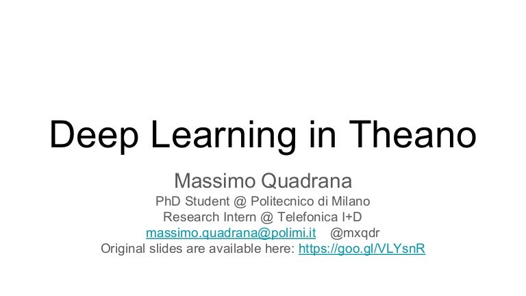 theano deep learning