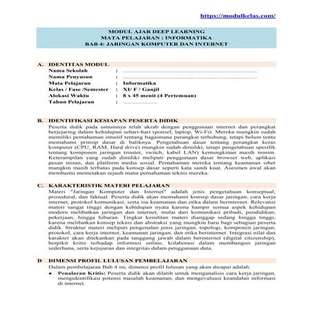 (Deep Learning) Modul Ajar Informatika Kelas 11 Kurikulum Merdeka