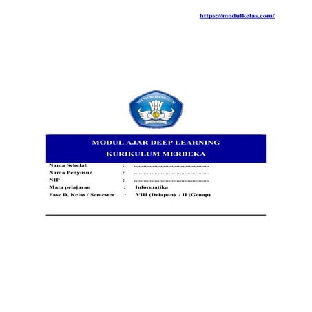 (Deep Learning) Modul Ajar Informatika Kelas 8 Kurikulum Merdeka