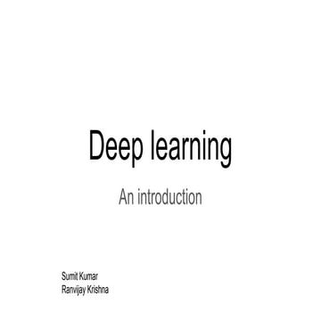 Deeplearning presentation