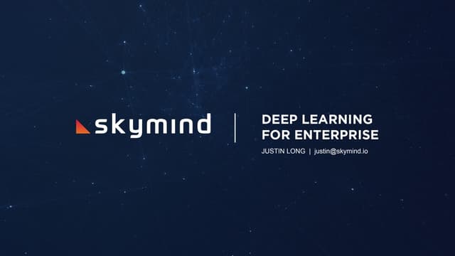 Deep learning with kafka
