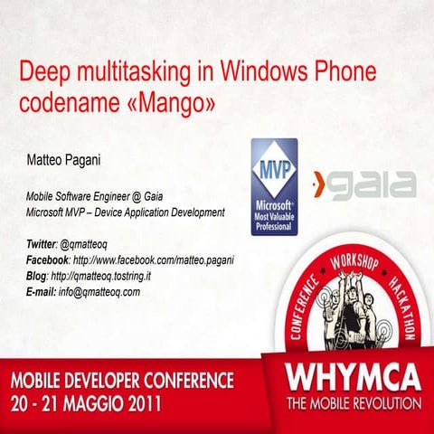 Deep multitasking in Windows Phone Codename "Mango"