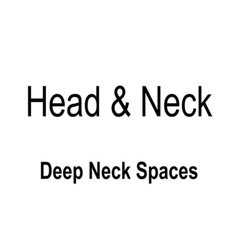 Diagnostic Imaging of Deep Neck Spaces