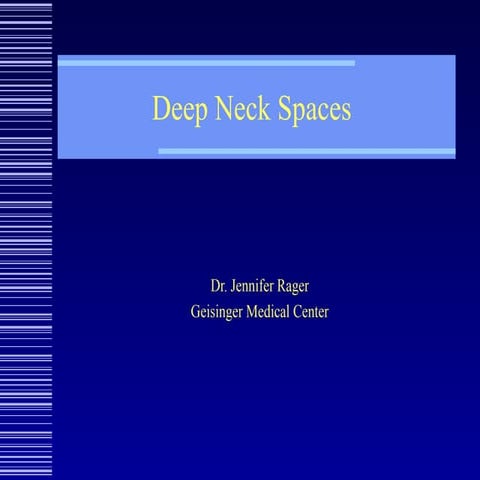 Deep neck spaces are anatomical compartments in the neck, defined by the deep...
