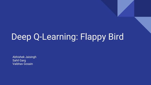Deep Q-learning Flappy Bird
