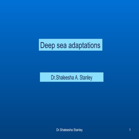 Deep sea adaptations