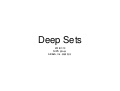 Deep sets