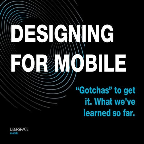 Designing for Mobile - Todd Bartz