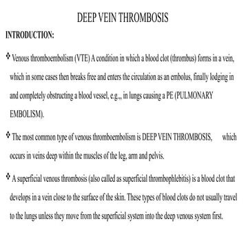 DVT (Deep vein thrombosis) | PDF