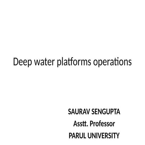 Purpose of the Presentation:  • Explain DP operations in deepwater drilling. ...