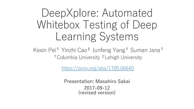 DeepXplore: Automated Whitebox Testing of Deep Learning