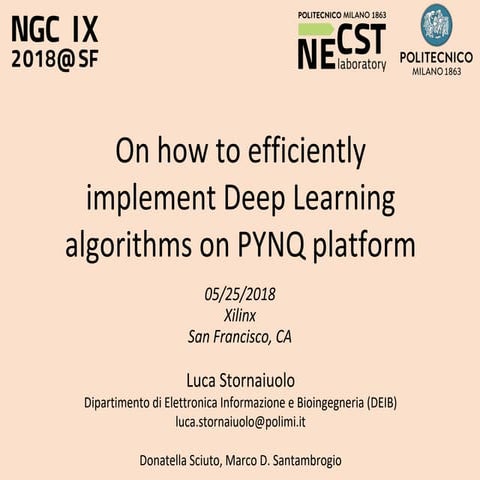 On how to efficiently implement Deep Learning algorithms on PYNQ ...