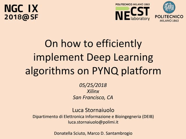 On how to efficiently implement Deep Learning algorithms on PYNQ ...