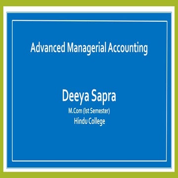 Control Ratios and Managerial Usage of Variances 