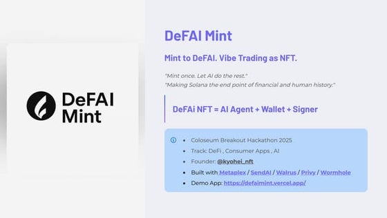 DeFAIMint | ?Mint to DeFAI. Vibe Trading as NFT