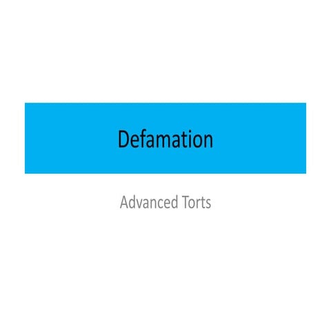 Defamation
