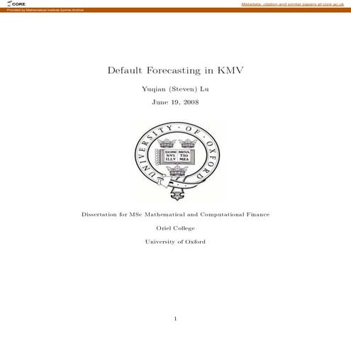 Default Forecasting in KMV.pdf