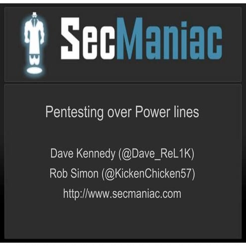 Defcon 2011 - Penetration Testing Over Powerlines