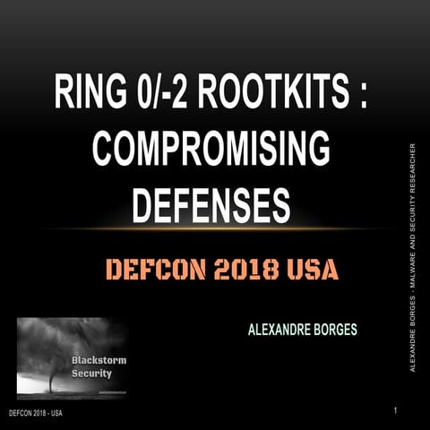Ring 0/-2 Rootkits: bypassing defenses  -- DEF CON 2018 USA