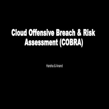 Cloud Offensive Breach and Risk Assessment (COBRA)