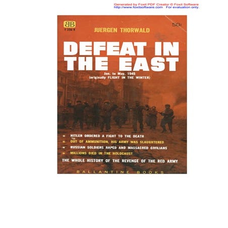 Defeat in the East: Russia conquers-January to May 1945 | PDF