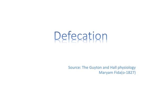 Defecation reflex | PPT